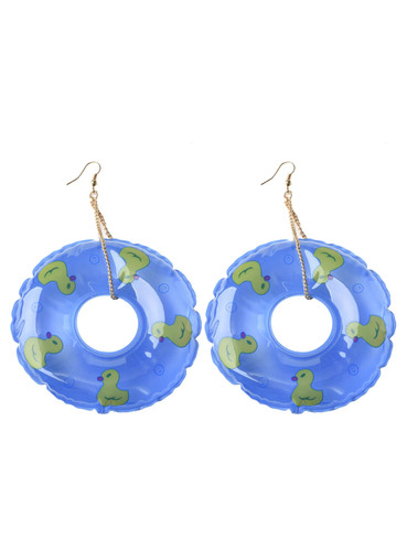 Schwimmreifen ohrringe blau - schwimmreifen,
