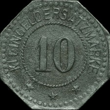 NOTGELD: 10 Pfennig, Zink -