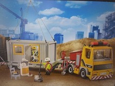 PLAYMOBIL 9898 City Action Tieflader mit Container Baustelle NEU und OVP