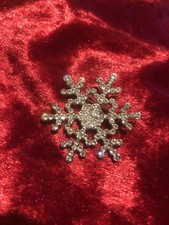 Brosche Glitzer Schneeflocke