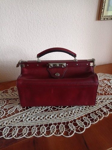 Arzt,-Reisetasche,Vintage,Lede