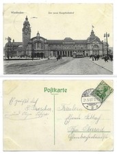 DW 493 - Wiesbaden - Der neue Hauptbahnhof, gelaufen 1907