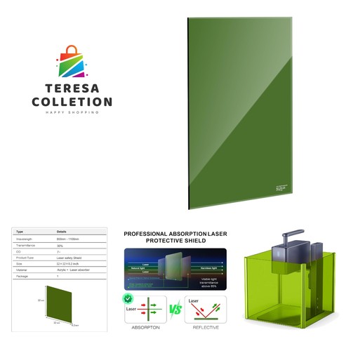 Laser safety window shield for - laser,