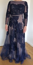 Abendkleid lang dunkelblau - lang,
