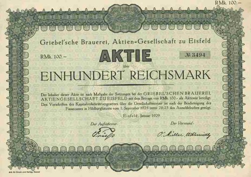 Griebel sche brauerei - griebel'sche, 1929