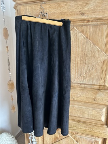 Wildleder rock schwarz 38 - wildleder,