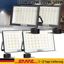 100-500Watt LED Fluter Außen Strahler Fassadenstrahler Scheinwerfer Baustrahler