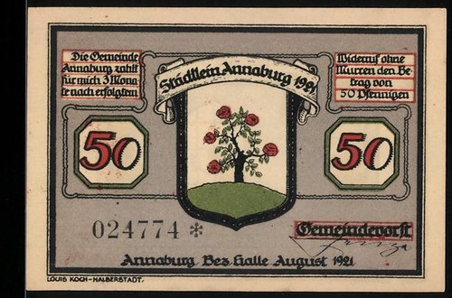 Notgeld annaburg 1921 50 - notgeld,