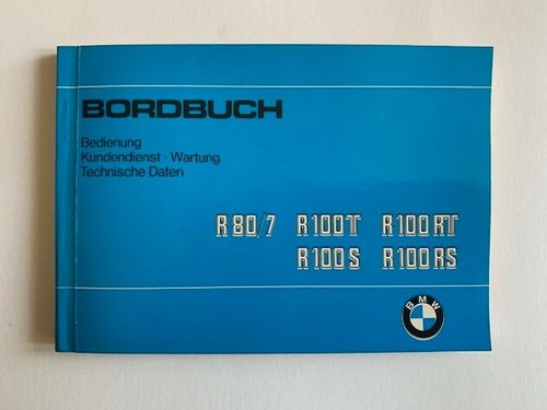 Bordbuch bmw r80 r80rt - bmw, r80/7,