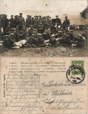 Hammelburg Soldaten Foto 1. Weltkrieg (Atelier Spahn Hammelburg) Mörser 1905