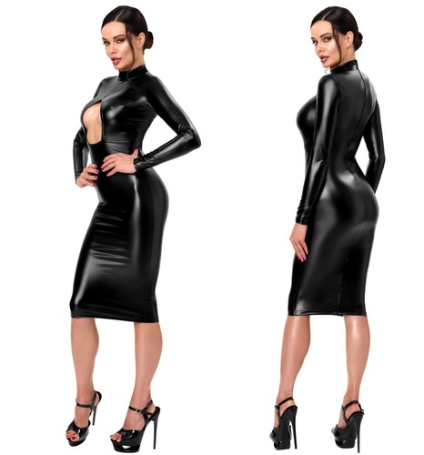 Noir handmade wetlook midi - noir,