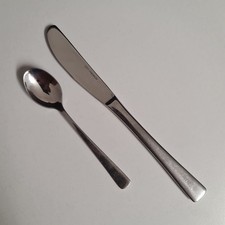 Hepp Premium Besteck Kaffeelöffel Löffel Messer CS04K CS07S silber Edelstahl