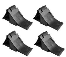 4 Stück Unterlegkeile mit Halter Schwarz Bremskeile Anhänger PKW Hemmschuhe NEU