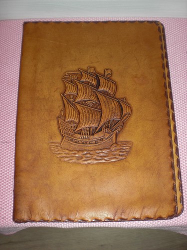 Vintage leather book cover - vintage,