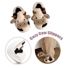 Plüsch-Hausschuhe Kuh-Design