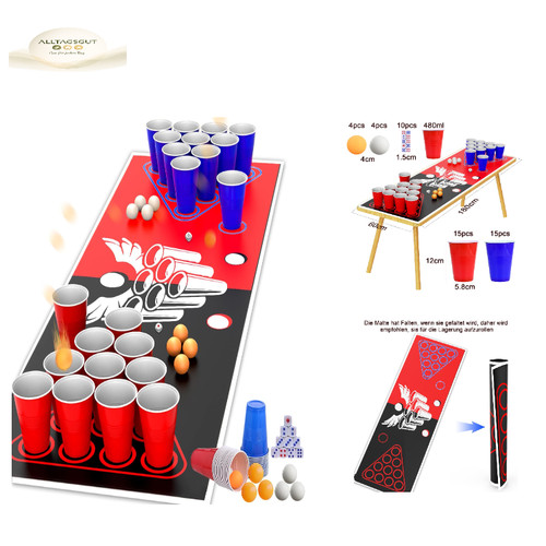 Bierpong becher set 180x60cm - becher,