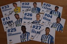 8 Autogrammkarten Hertha BSC