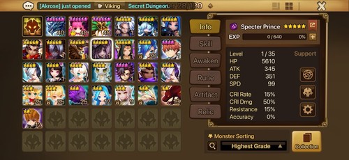 Summoners war starter - war, ld5