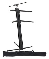 Doppel Keyboard Ständer Set Synthesizer Piano Stativ 2 Ebenen Mikrostativ Tasche