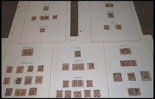 NIEDERLÄNDISCH-INDIEN 1896-1899, saubere Slg. Viereck-Ortsstempel auf