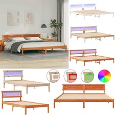 vidaXL Bettgestell Wachsbraun