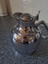 Vintage Alfi Isolierkanne Edelstahl & Glas Made in West Germany Silber Chrom