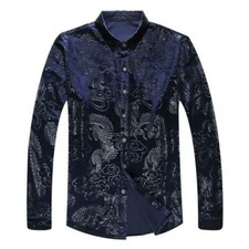 Herren Chinesisch Drachen Samt