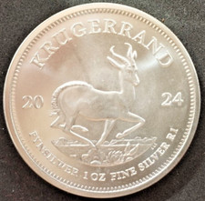 1 Unze 999,9 Feinsilber Krügerrand 2024 prägefrisch in Kapsel Silbermünze