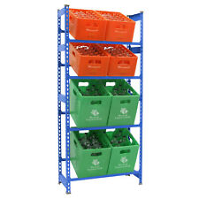 Getränkekistenregal Bierstiege Wasserkasten Halterung Cola 8 Kästen Garage BLAU