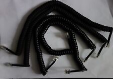 4 Stück Kabel Telefonhörerkabel Spiralkabel RJ10 Stecker für Desktoptelefon