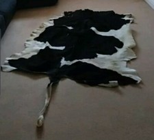 Großer Kuhfell Teppich Braun Echthaar auf Kuhfell Fell Vorleger Leder 5' x 6'