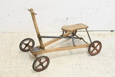 C25V07- Antikes Kinderfahrzeug Holländer Holz und Eisen 