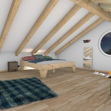 Zirbenbett Einzelbett