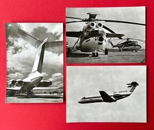 3 x Foto AK Flugzeuge um 1970
