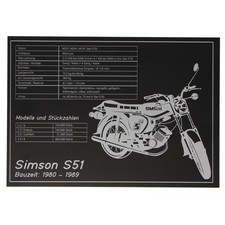 Blechschild Simson S51