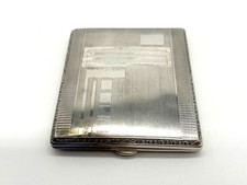 Art Deco Alpacca Zigarettenetui versilbert / vergoldet verziert  Sammlerstück