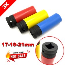 Nüsse Schoneinsätze 3tlg. für Alu-Felgen 17mm 19mm 21mm für Schlagschrauber 1/2"