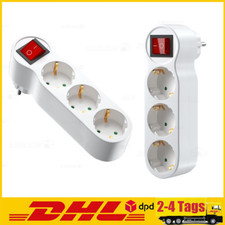 2X Doppelstecker Mehrfachstecker Steckdose Steckdosenadapter 3-fach Multistecker