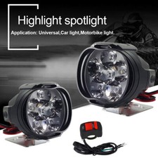 12V Motorrad ATV Quad LED Nebelscheinwerfer Spot Licht tagfahrlicht mit Schalter