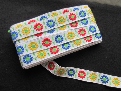 Borte 20mm breit - , flower