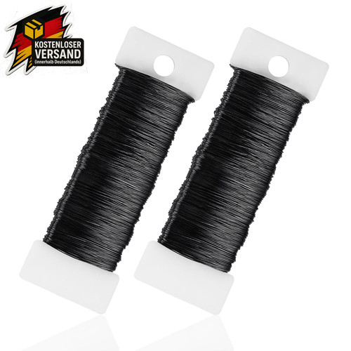 Basteldraht schwarz 35mm - basteldraht,