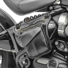 Seitentasche für Kawasaki VN 900 Classic / Custom SR1 Leder schwarz