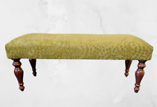 Antike Jugendstil Bank Sitzbank Klavierbank Bettbank neu gepolstert mit Samt