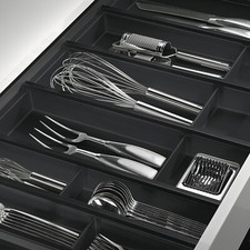 SO-TECH Cuisio Besteckeinsatz anthrazit Schubladeneinsatz für Blum Legrabox