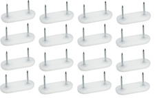 20 Möbelgleiter weiß Bodengleiter Stuhlgleiter 44x16 mm Boden-Schutz Einschlagen