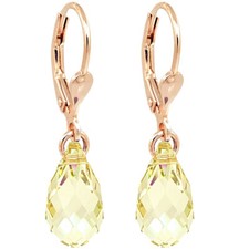 Ohrringe Rosegold Grün Gelb