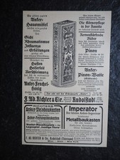 Anker Hausmittel , Anker (Richter) Steinbaukasten , Alte Reklame , 1917 , (E)
