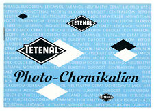TETENAL Prospekt Photo-Chemikalien Broschüre Entwickler Fixiersalze (Y825