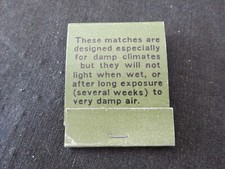 A57-11) Original US Army American  Streichhölzer C-Ration älter Vietnam?