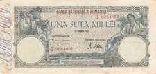 Rumänien Romania 1000 Lei 1946 P58 VF- (Serie Y/4)